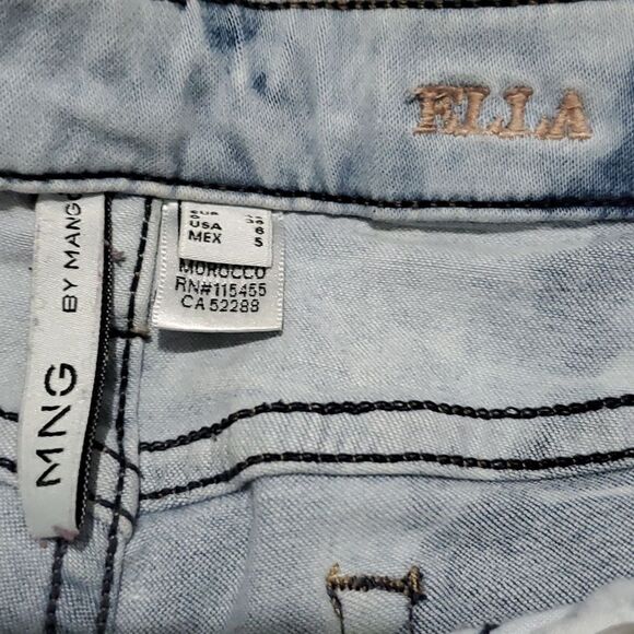 Mng by mango jeans womens size 6 Ella tie-dye low-rise coastal two-tone cool - Picture 12 of 16